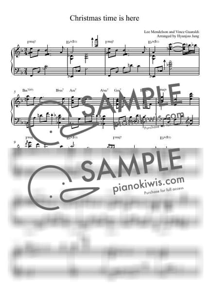 Score > Christmas Time Is Here - Vince Guaraldi Trio · Carol by Hyunjoo Jung Sheet music image-0