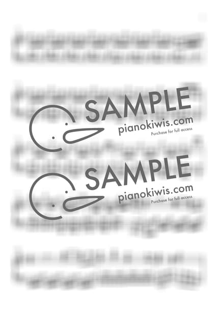 악보 > 카마도 탄지로의 노래 (竈門炭治郎のうた) / 어려운 악보 - 시이나 고 · 귀멸의 칼날 OST by 피아노키위즈 악보 이미지-4