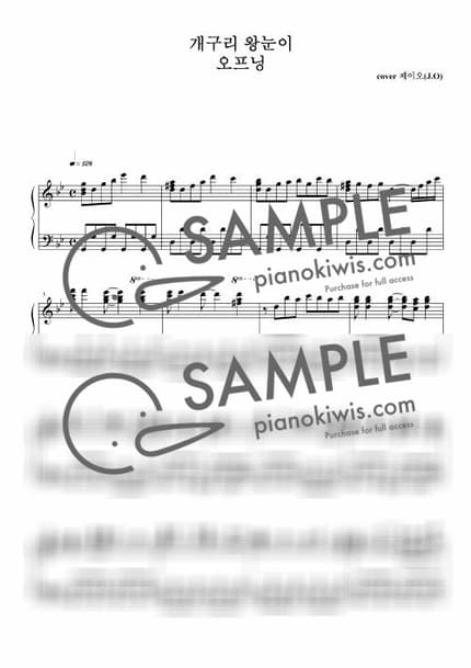 Score > The Boy Frog / 오프닝 - The Boy Frog OST by 제이오 Sheet music image-0