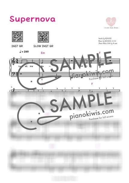 Score > Supernova - aespa by A Sheet music image-0