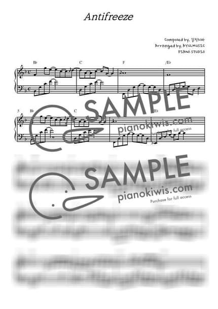 Score > Antifreeze - The Black Skirts by AYULMUSIC Sheet music image-0