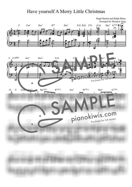 Score > Have Yourself A Merry Little Christmas - Hugh Martin · Carol by Hyunjoo Jung Sheet music image-0