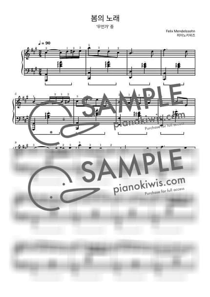 Score > Fruhlingslied / Intermediate - F. Mendelssohn · Songs Without Words by PianoKiwis Sheet music image-0