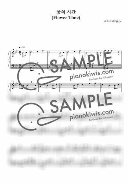 Score > Flower Time / 뉴에이지 자작곡 - J.O by 제이오 Sheet music image-0