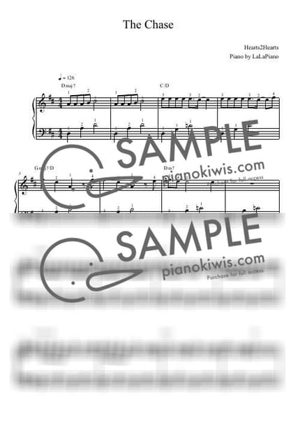 악보 > The Chase / 쉬운 버전 - Hearts2Hearts by LaLaPiano 악보 이미지-0
