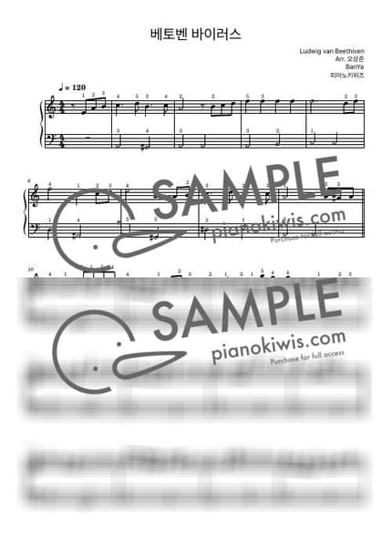 Score > Beethoven Virus / Beginner - BanYa by PianoKiwis Sheet music image-0