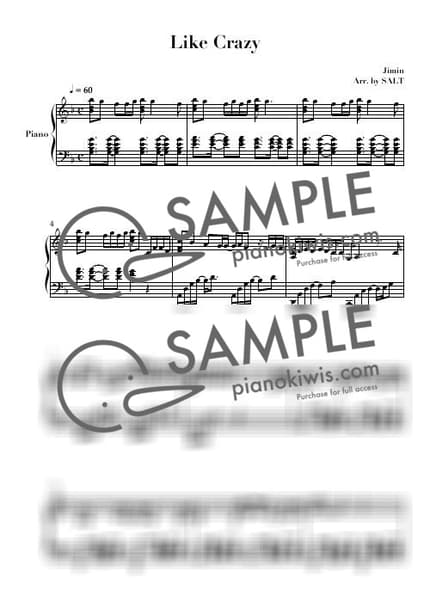 Score > Like Crazy - JIMIN by 소금창고 Sheet music image-0