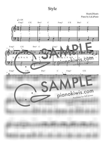 악보 > STYLE / 쉬운 버전 / C Major - Hearts2Hearts by LaLaPiano 악보 이미지-0