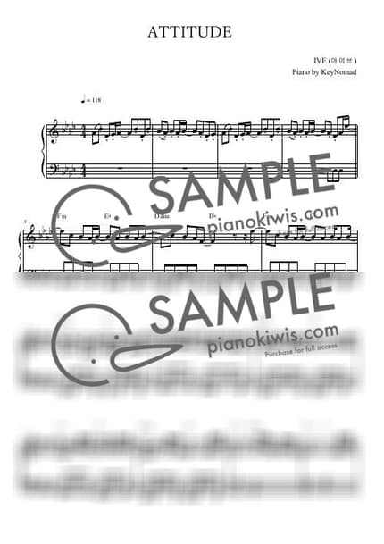 악보 > ATTITUDE - IVE by KeyNomad 악보 이미지-0