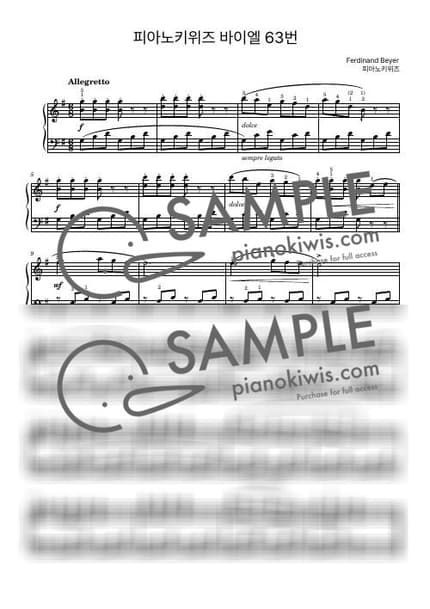 Score > Beyer No.63 - F. Beyer by PianoKiwis Sheet music image-0