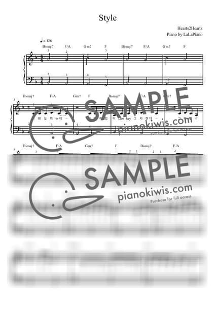 악보 > STYLE / 매우 쉬움 - Hearts2Hearts by LaLaPiano 악보 이미지-0