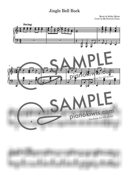 악보 > Jingle Bell Rock / 고급 악보 - Bobby Helms by My Favorite Piano 악보 이미지-0