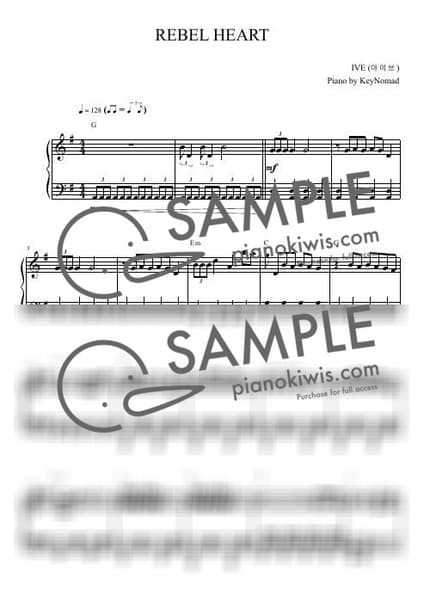 Score > REBEL HEART - IVE by KeyNomad Sheet music image-0