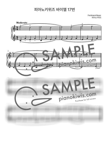 Score > Beyer No.17 - F. Beyer by PianoKiwis Sheet music image-0