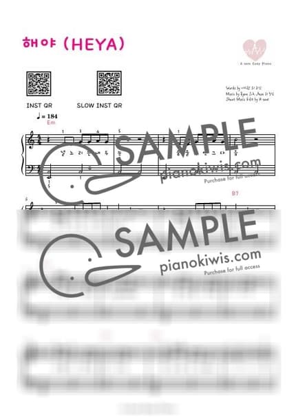 Score > HEYA / Easy - IVE by A Sheet music image-0