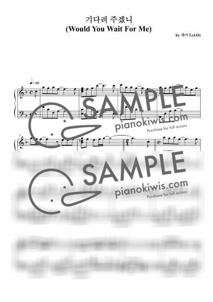 Score > Would You Wait For Me / 뉴에이지 자작곡 - J.O by 제이오 Sheet music image-0