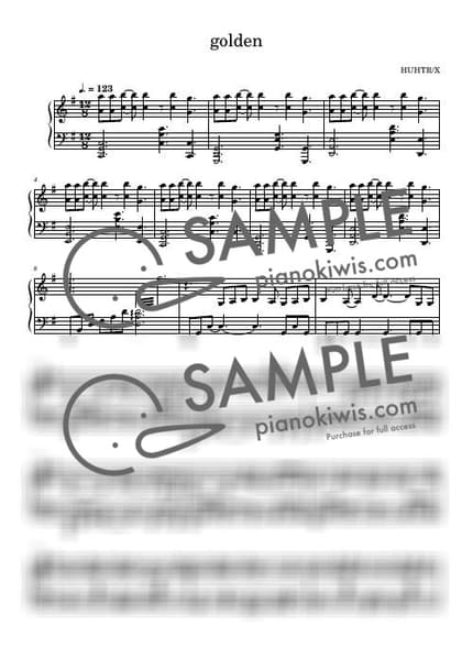 Score > Golden - HUNTR/X · KPop Demon Hunters OST by marasy love Sheet music image-0