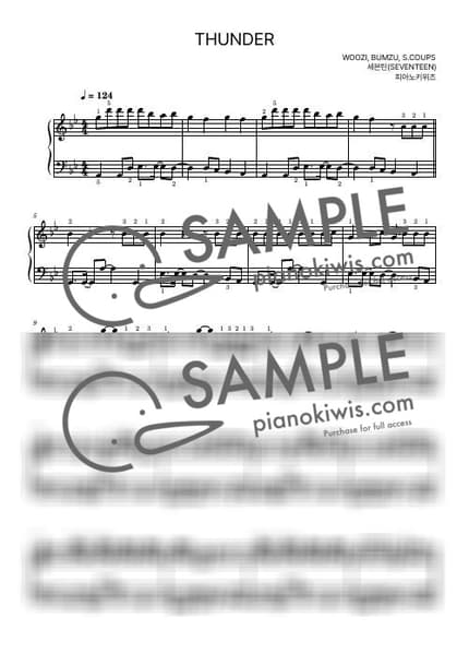 Score > THUNDER / Intermediate - SEVENTEEN by PianoKiwis Sheet music image-0