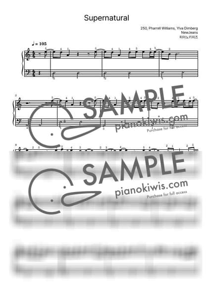 Score > Supernatural / Beginner - NewJeans by PianoKiwis Sheet music image-0