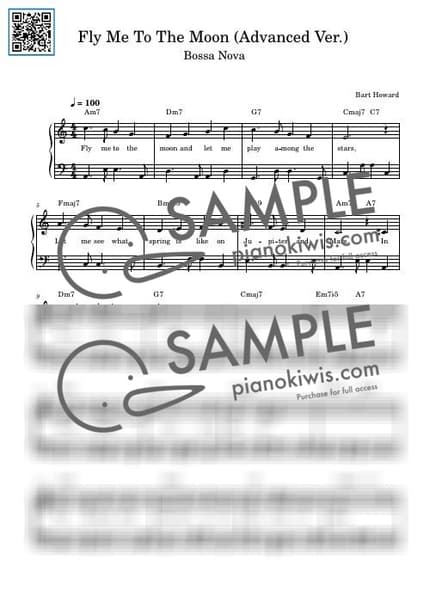 Score > Fly Me To The Moon / Intermediate - Bart Howard by 듣다뮤직 DEUTDAMUSIC Sheet music image-0