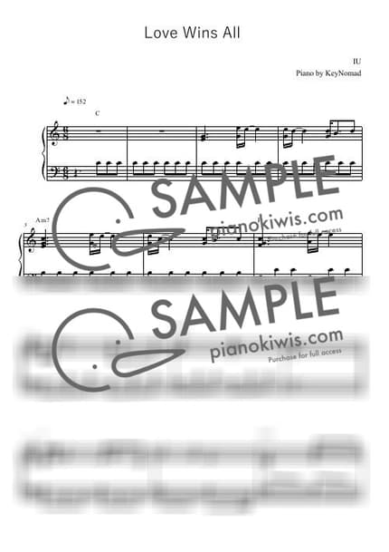 Score > Love wins all - IU by KeyNomad Sheet music image-0