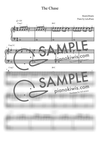Score > The Chase / Beginner - Hearts2Hearts by LaLaPiano Sheet music image-0