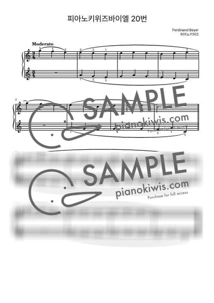 Score > Beyer No.20 - F. Beyer by PianoKiwis Sheet music image-0