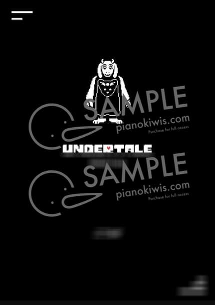 악보 > Undertale - Toby Fox · 언더테일 OST by 피아노박스 PianoBox 악보 이미지-0
