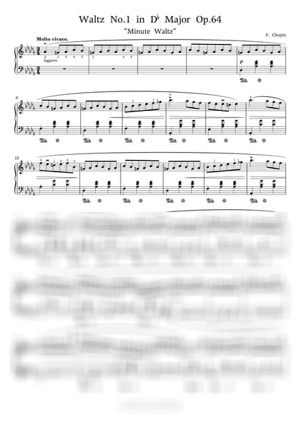 Score > Minute Waltz / Advanced - F. Chopin by PianoKiwis Sheet music image-0