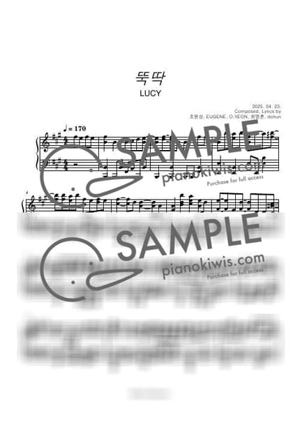 Score > Outsider / Hard - LUCY by Boknowa Sheet music image-0
