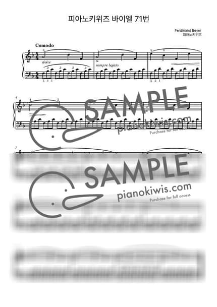 Score > Beyer No.71 - F. Beyer by PianoKiwis Sheet music image-0