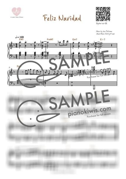 악보 > 펠리스 나비다 (Feliz Navidad) - Jose Feliciano by 에이쌤 악보 이미지-0