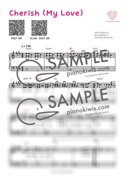 Score > Cherish (My Love) - ILLIT by A Sheet music image-0
