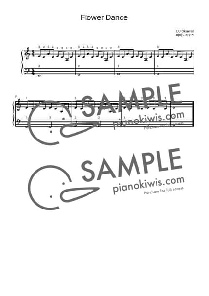Score > Flower Dance - DJ Okawari by PianoKiwis Sheet music image-0