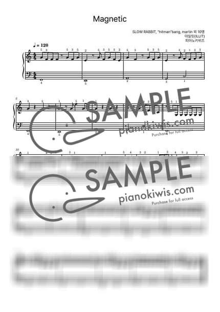 Score > Magnetic / Beginner - ILLIT by PianoKiwis Sheet music image-0