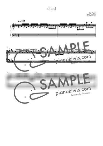 Score > chad / 짧은 악보 - RJ Pasin by PianoKiwis Sheet music image-0