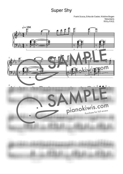 악보 > Super Shy / 중급 - NewJeans by 피아노키위즈 악보 이미지-0