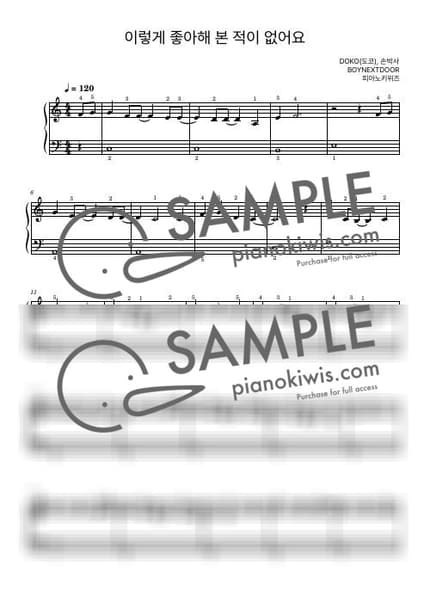 Score > Never Loved This Way Before / Beginner - BOYNEXTDOOR · Odd Girl Out OST by PianoKiwis Sheet music image-0