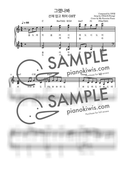 Score > I Think I Did / Intermediate - Yoo Hwe Seung · Lovely Runner OST by My Favorite Piano Sheet music image-0