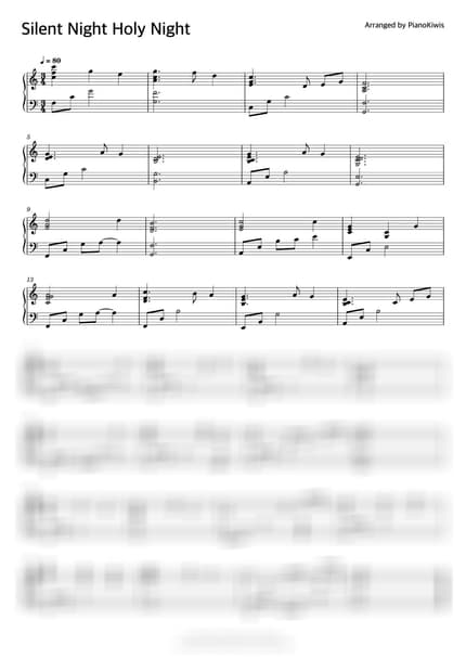 Score > Silent Night, Holy Night 'ch.109' - Franz Xaver Gruber · Hymns by PianoKiwis Sheet music image-0