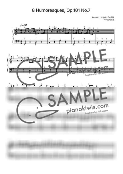 Score > Humoresque / Basic - A. Dvorak by PianoKiwis Sheet music image-0