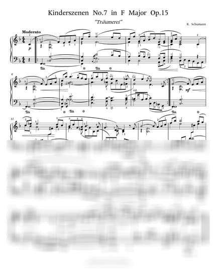Score > Traumerei / Advanced - R. Schumann · Kinderszenen by PianoKiwis Sheet music image-0