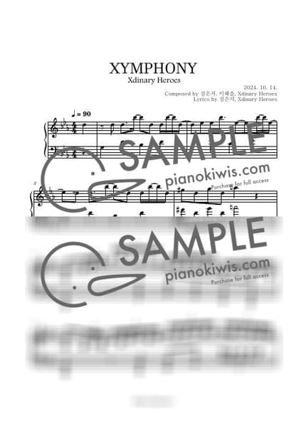 Score > XYMPHONY - Xdinary Heroes by Boknowa Sheet music image-0