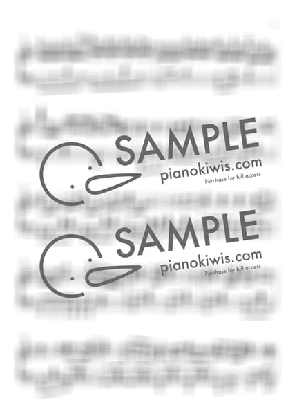 악보 > 카마도 탄지로의 노래 (竈門炭治郎のうた) / 어려운 악보 - 시이나 고 · 귀멸의 칼날 OST by 피아노키위즈 악보 이미지-2
