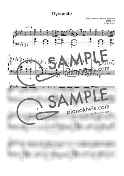 Score > Dynamite / Hard - BTS by PianoKiwis Sheet music image-0