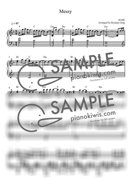 Score > Messy - ROSÉ · F1 The Movie OST by Hyunjoo Jung Sheet music image-0
