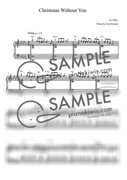 악보 > Christmas Without You - Ava Max by KeyNomad 악보 이미지-0