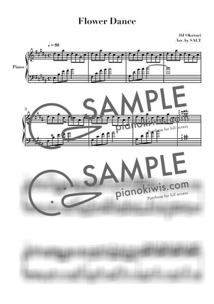 악보 > Flower Dance / 원곡 Ver. - DJ Okawari by 소금창고 악보 이미지-0