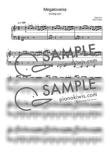 Score > Megalovania / Intermediate - Toby Fox · UNDERTALE OST by PianoKiwis Sheet music image-0