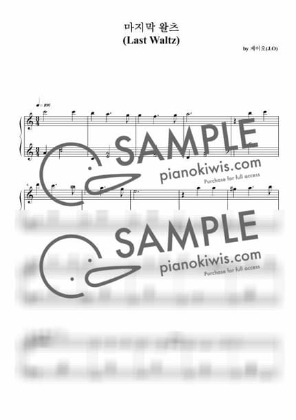 Score > Last Waltz / 뉴에이지 자작곡 - J.O by 제이오 Sheet music image-0